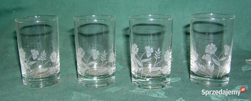 kieliszki do wódki szlif kwiaty vintageD dolnośląskie Bartków