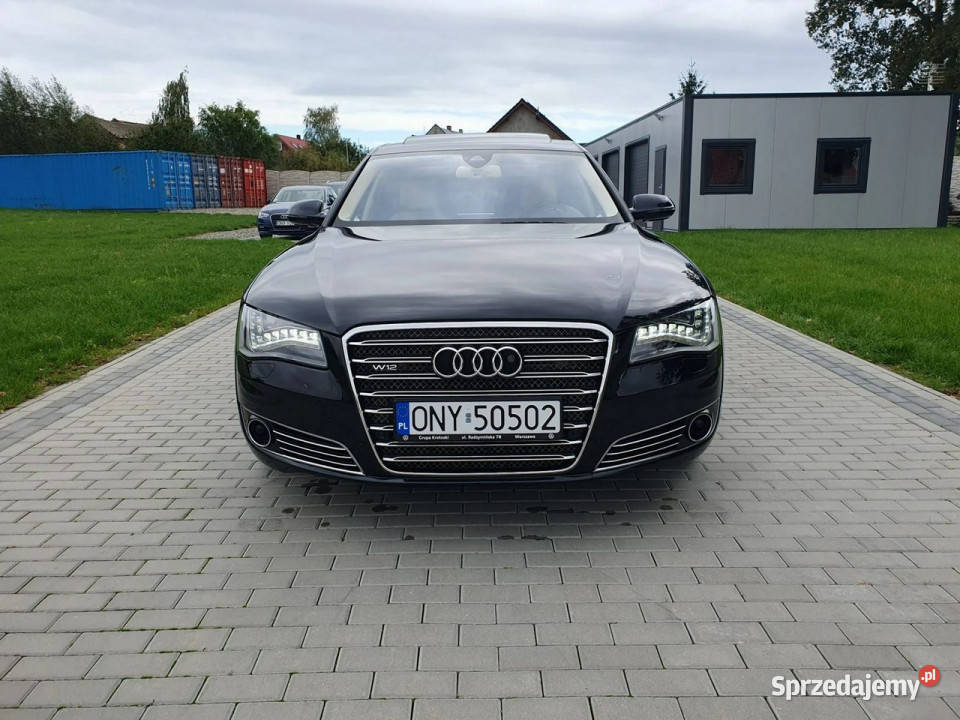 Audi A8 W12 63 500 Full Raty Zamiana D4 2010 światła LED Strobice