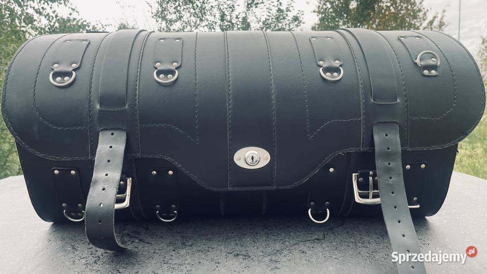 Kufer motocyklowy skórzany duży Tczew