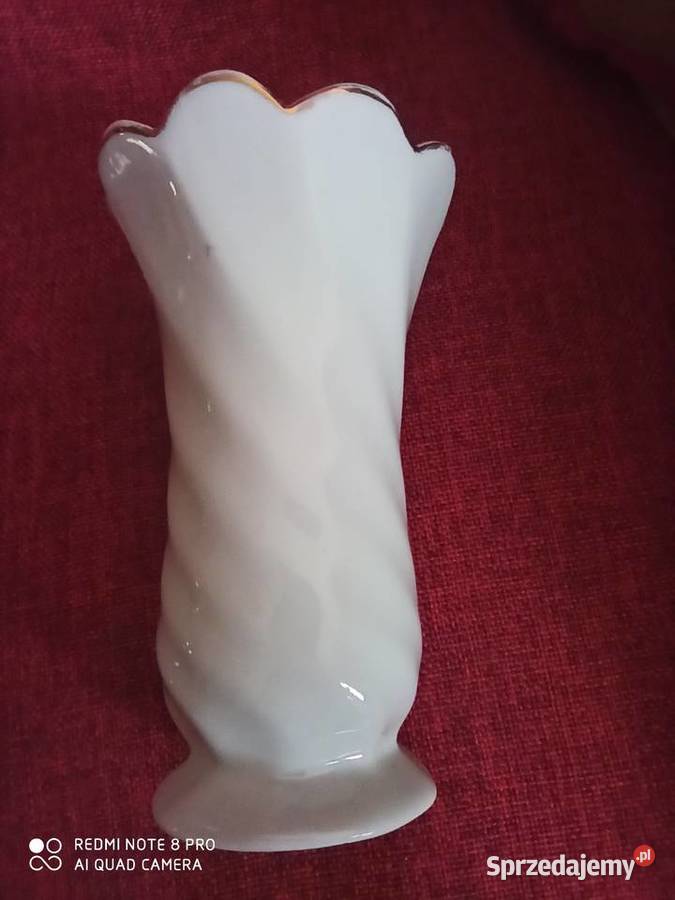 Wazon z różową różą Na białej porcelanie