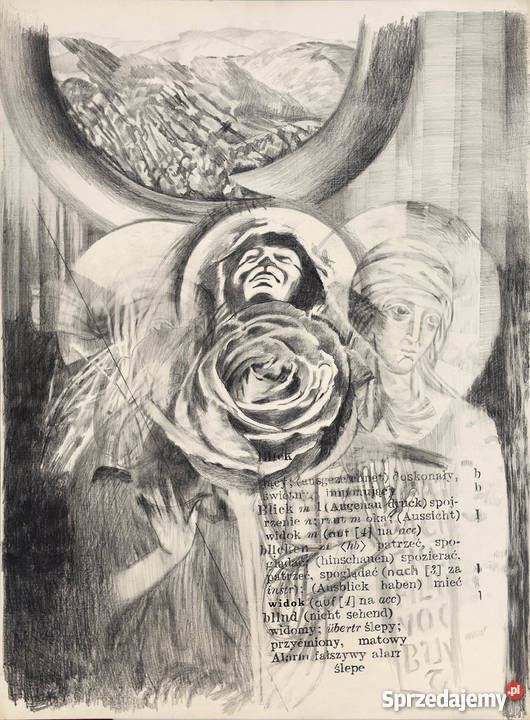 Rysunek ołówkiem na papierze Urszula Danielewska kujawsko-pomorskie sprzedam