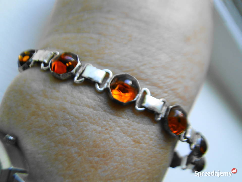 Śliczna antykwaryczna bransoletka srebro i srebro Bransoletki Warszawa