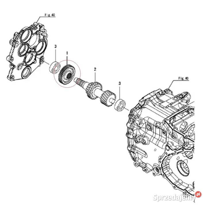 Zębatka 14T40T 8850 mm Yanmar EF352T 19820025120