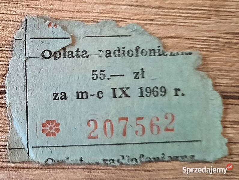 Opłaty radiofoniczne z lat 69 75 PRL wielkopolskie Ostrów Wielkopolski