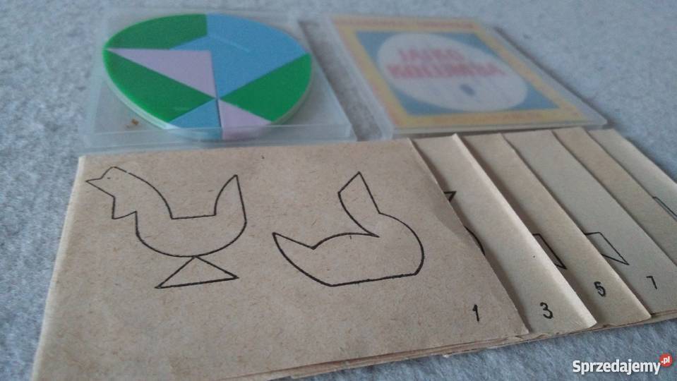 JAJKO KOLUMBA układanka tangram lata 70 pamiątka Warszawa