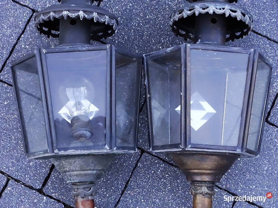 Mosiężne lampy powozowe z orłem x 2 lubelskie