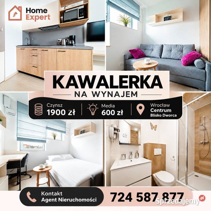 1pok 17met Dworca Głównego WINDA Wrocław 17m2 Mieszkania sprzedam