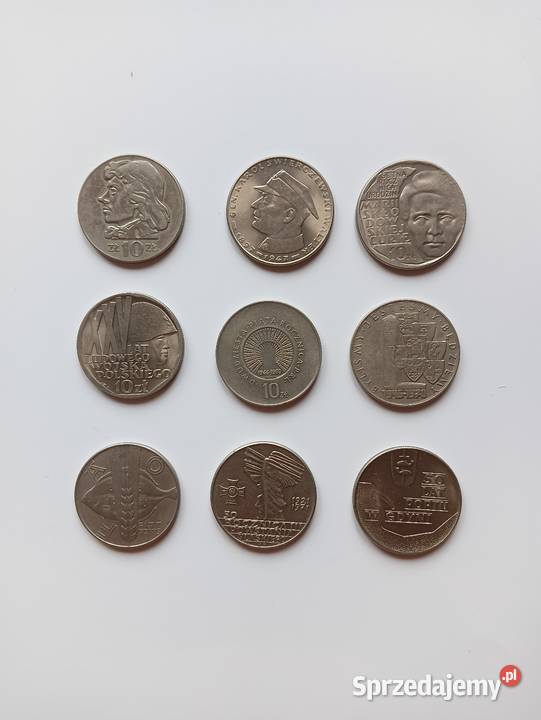 10 złotych zestaw monet 1967 1972 Koszalin