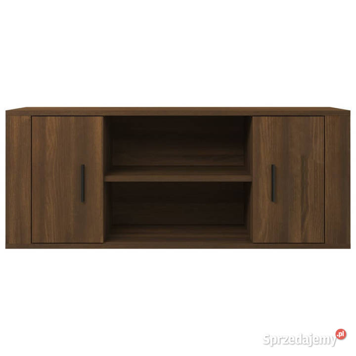 Szafka pod telewizor brązowy dąb 100x35x40