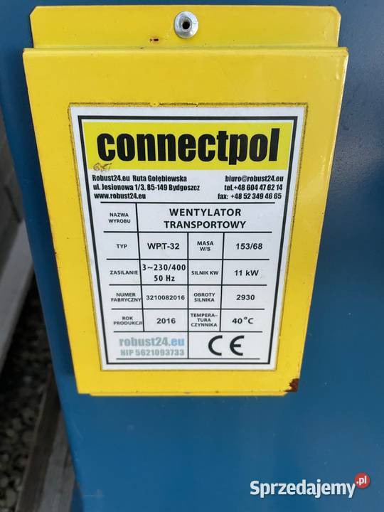Wentylator transportowy 11KW odciąg wyciąg