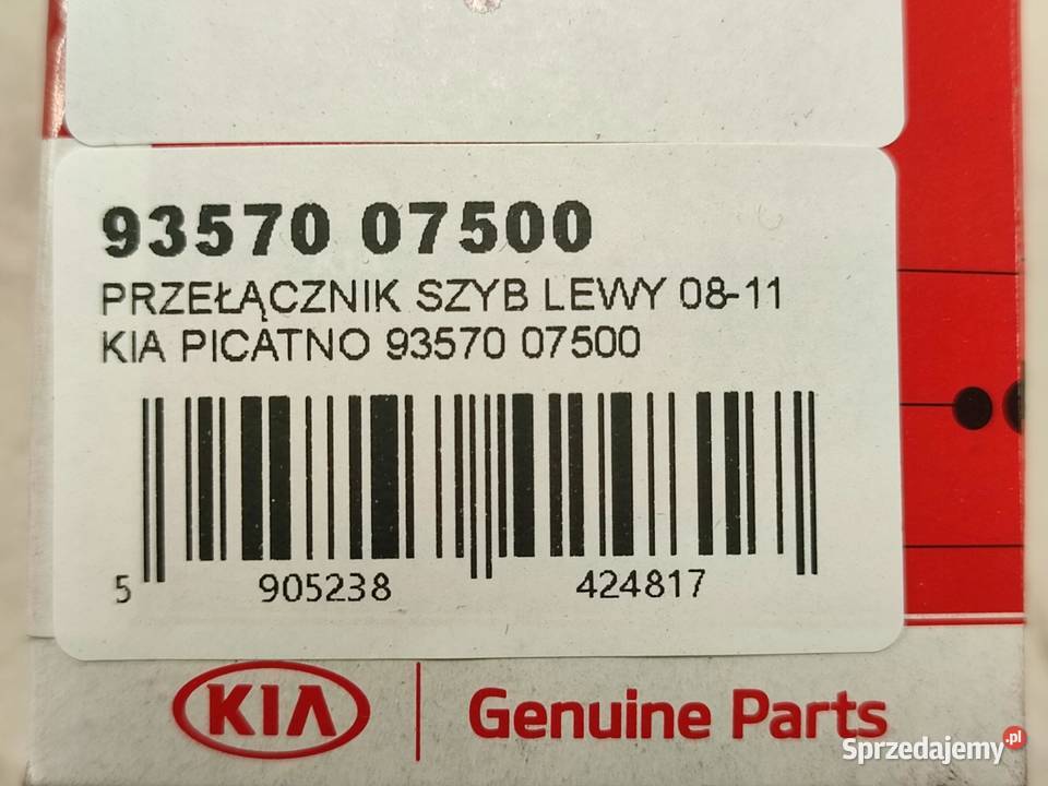 PRZEŁĄCZNIK SZYB LEWY KIA PICANTO I SA 20082011