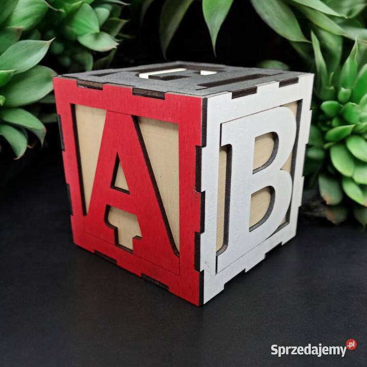 Duża Drewniana Kostka Edukacyjna z Alfabetem Warszawa sprzedam
