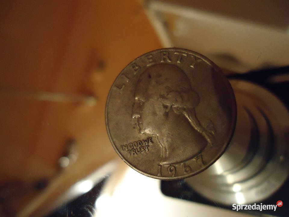 Moneta Quarter Dollar 1967r z błędem menniczym Piekary Śląskie