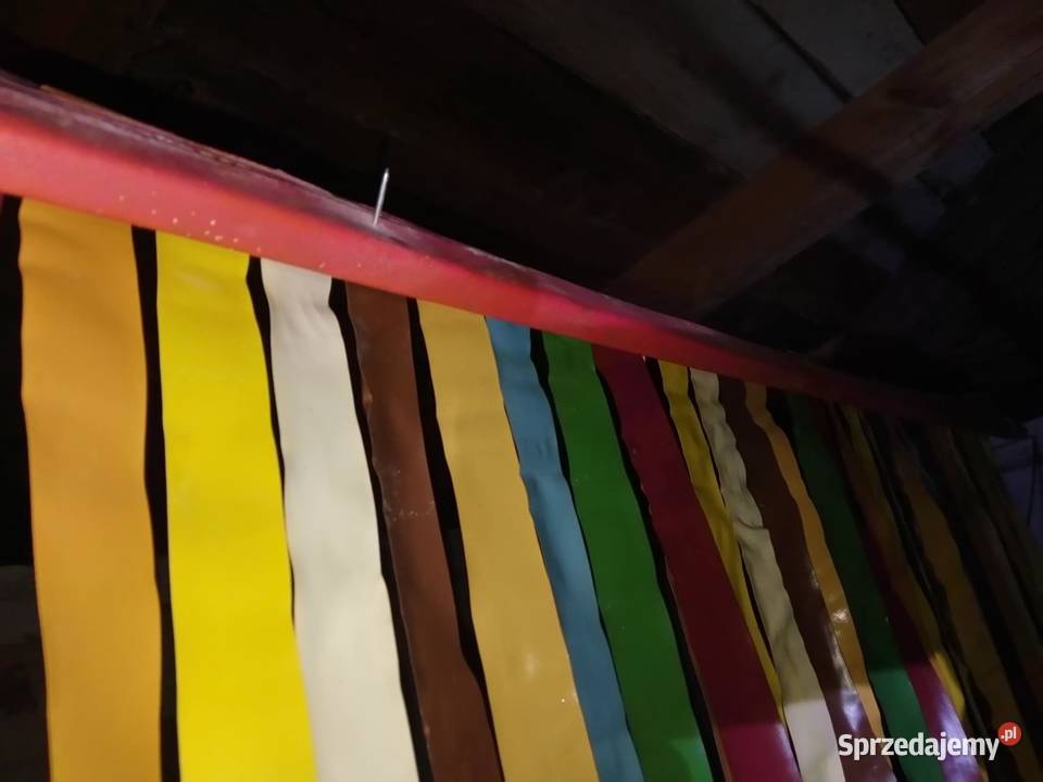 Zasłona drzwi drzwiowa paskowa w paski kolorowe Łódź