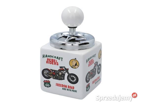 Popielniczka Ceramiczna z Metalową Pokrywką Ostrowy nad Okszą sprzedam