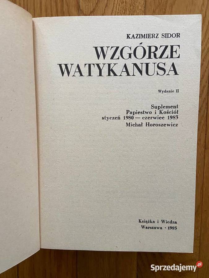 Kazimierz Sidor Wzgórze Watykanusa religioznawstwo, nauki teologiczne śląskie