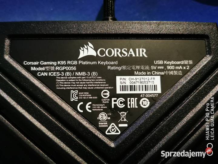 Corsair K95 RGB Platinim sprzedam