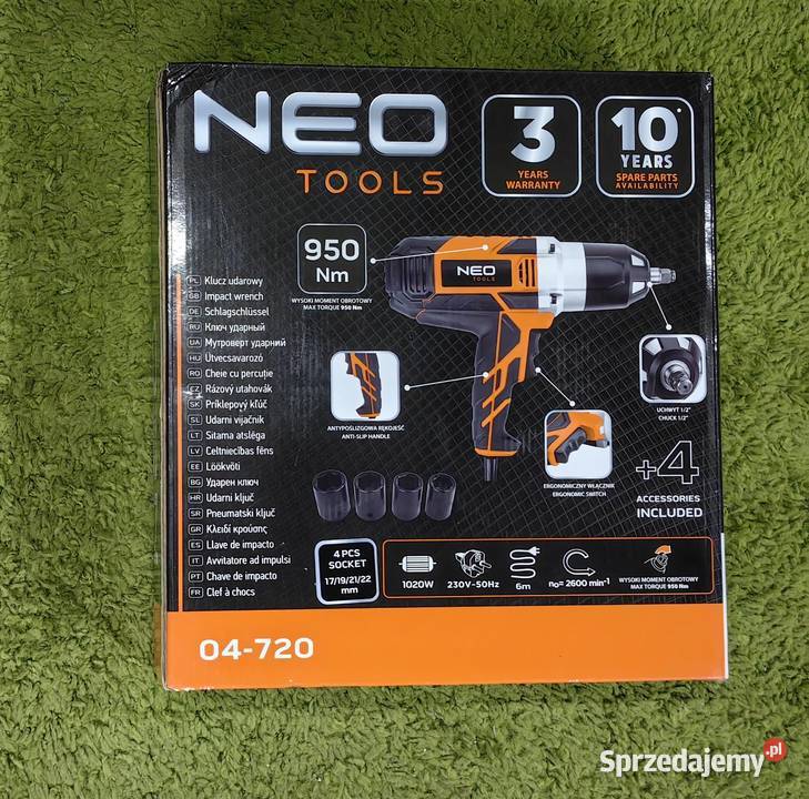 Klucz udarowy sieciowy Neo Tools 1020W 950Nm Inczew
