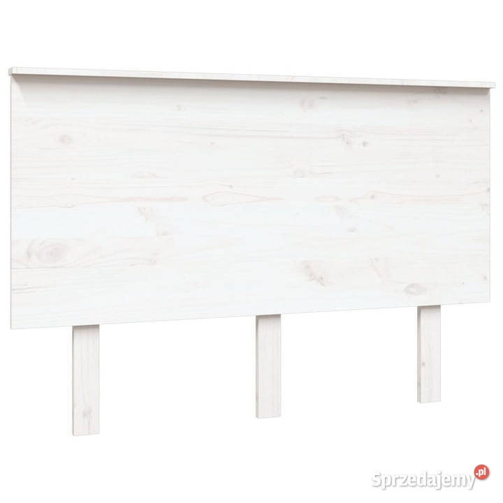 Wezgłowie łóżka białe 124x6x825 lite drewno Meble Warszawa