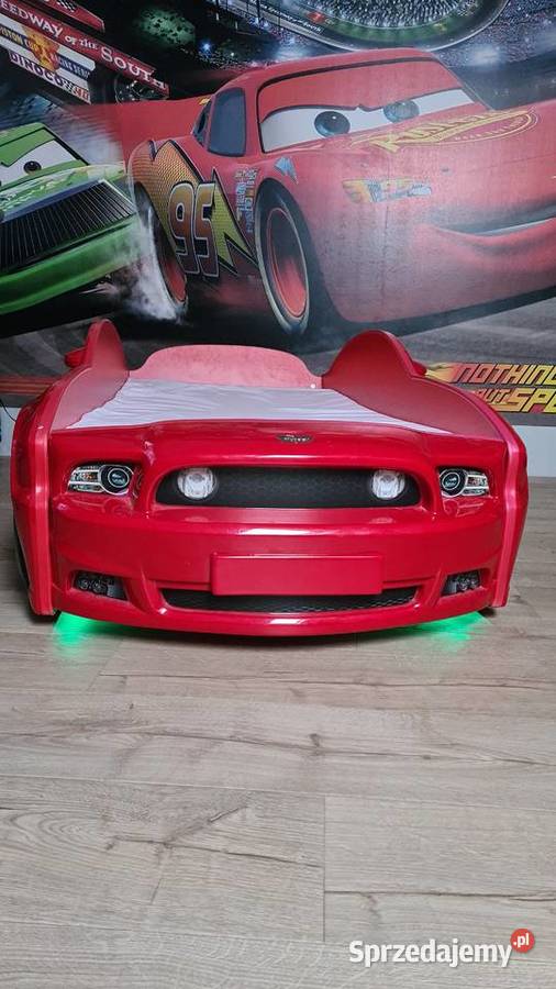 Łóżko dziecięce czerwone AUTKO 3D LED mazowieckie sprzedam