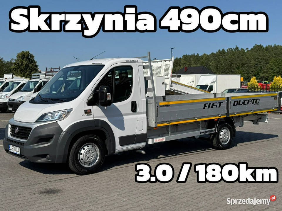 Fiat Ducato Maxi 30 180 Zabudowa Skrzynia dł490 biały świętokrzyskie Widełki