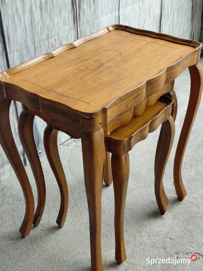 stoliki trojaki styl Ludwik dębowe 261 Pozostałe sprzedam