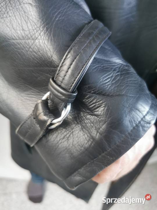 vintage płaszcz męski skóra naturalna