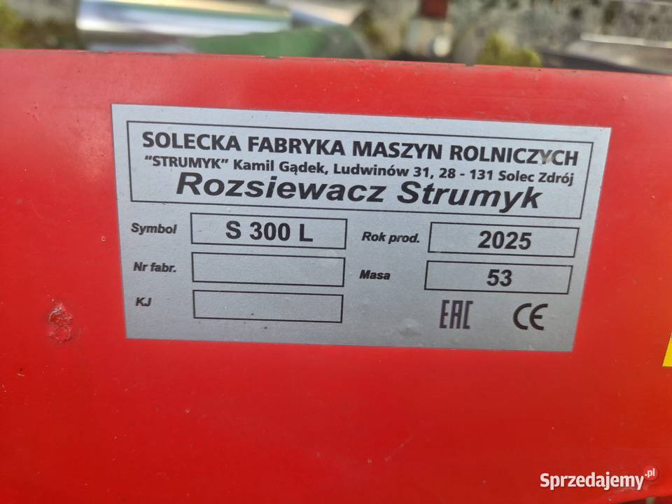 Rozsiewacz do nawozów 2025 lejek 300 litrów małopolskie Bucze