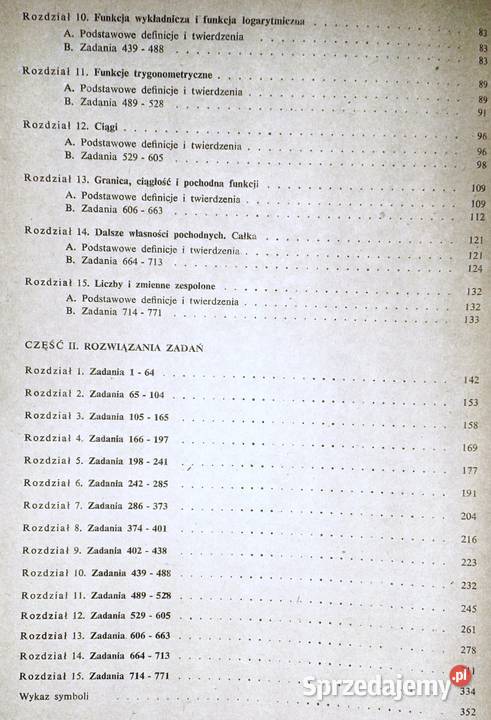 Algebra Zbiór zadań z matematyki elementarnej A Chełm sprzedam
