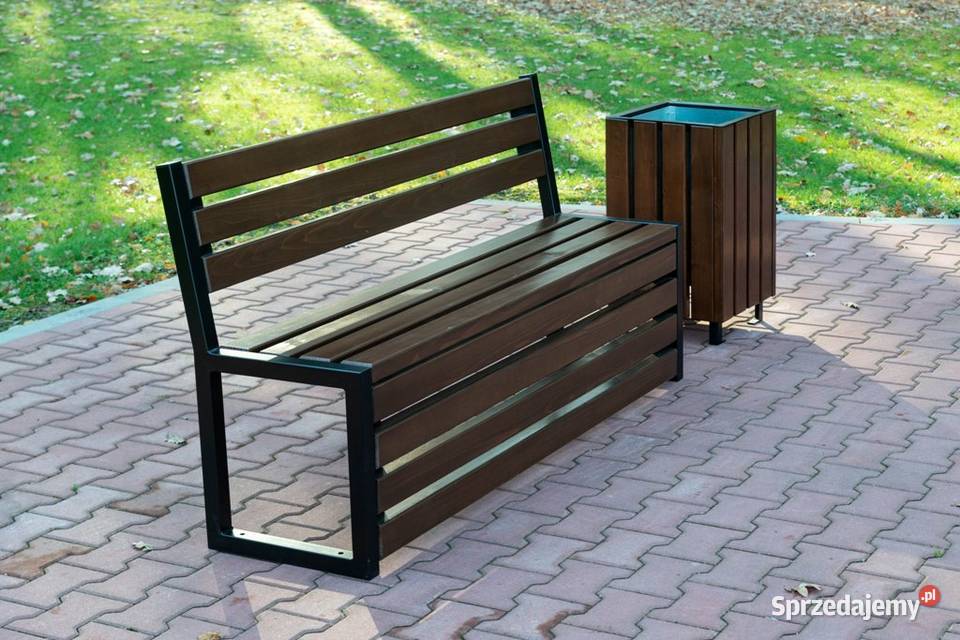 Ławka z oparciem miejska parkowa ogrodowa Meble ogrodowe Wrocław