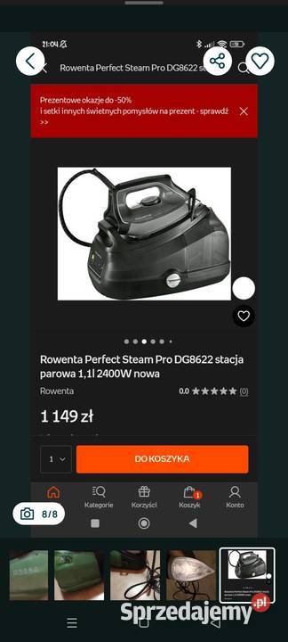 Generator pary stacja parowa żelazko Ślesin