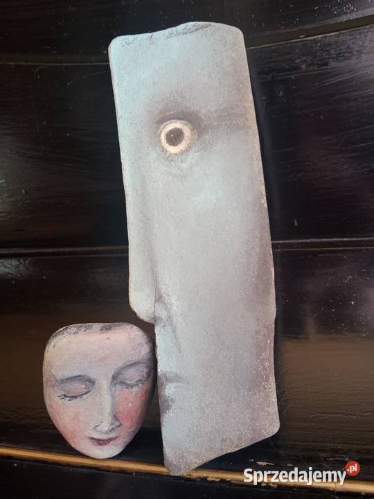 Dwa Oblicza Ręcznie Malowane Kamienie Zestaw Ruda Śląska sprzedam