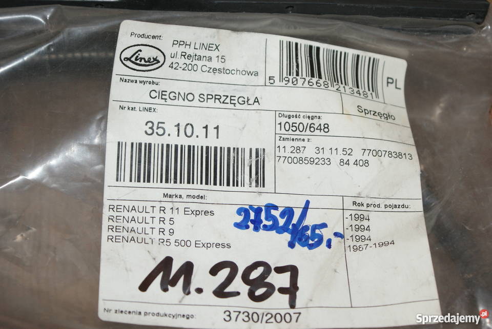 LINKA SPRZĘGŁA RENAULT RENAULT R5 Super Białobrzegi