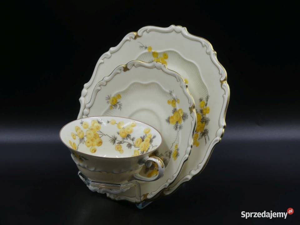 Komplet śniadaniowy Sorau Żary żółte Mimozy