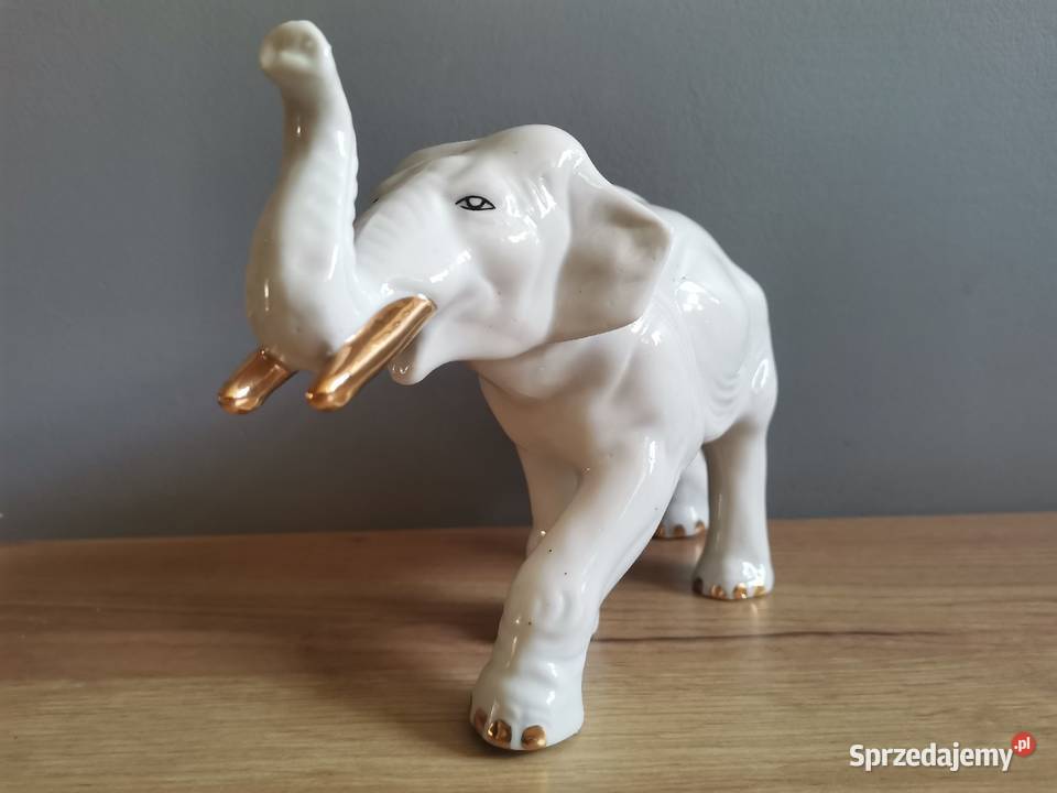Stara figurka porcelanowa Słoń porcelana Steatyt Katowice