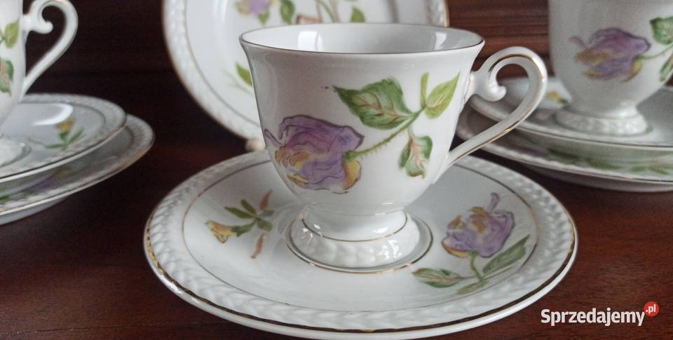 Śliczna Filiżanka z talerzykiem deserowym CT Gdańsk sprzedam