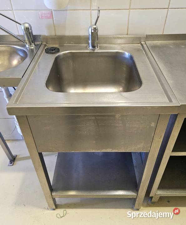 Zlew gastronomiczny 60x60 z BATERIĄ ŁOKCIOWĄ