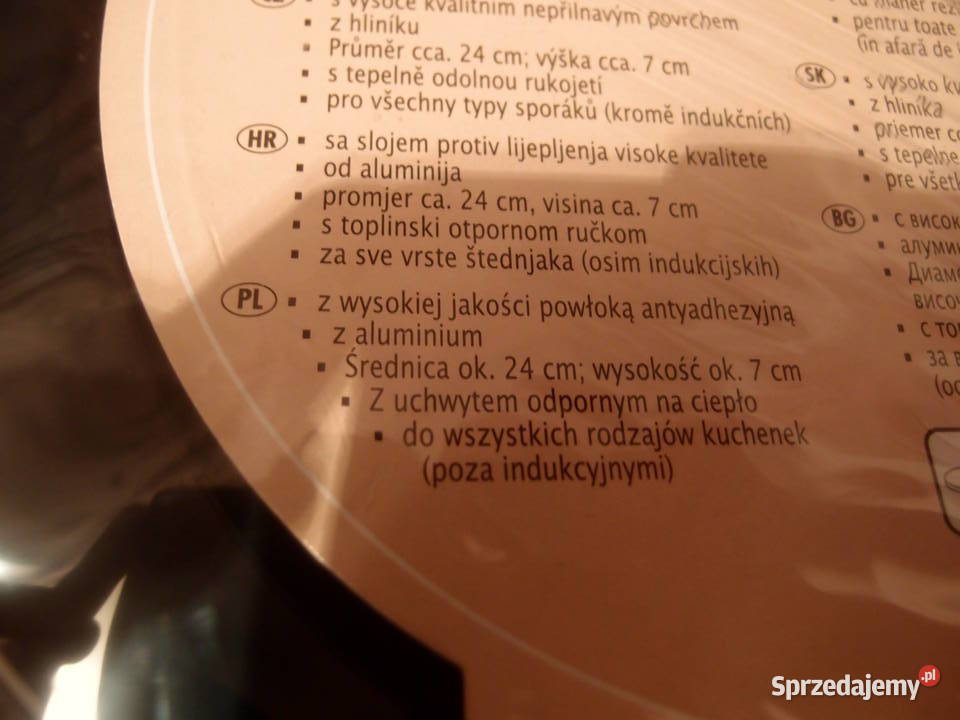 Patelnia z pokrywką aluminiowa z powłoką głęboka Łódź