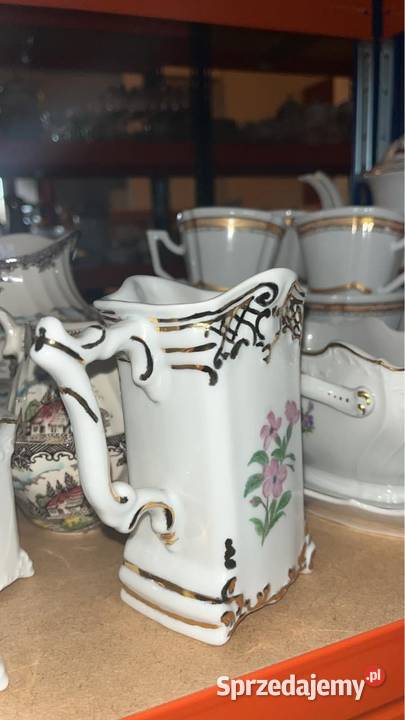 Dzbanek duży mlecznik Ręcznie malowana biała Gdańsk
