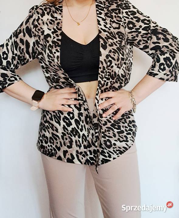 Cienka narzutka panterka Moda i Styl Łódź