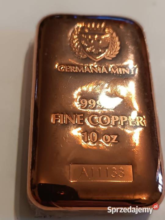 Sztabka miedzi 10 uncji Germania Mint mazowieckie Warszawa sprzedam