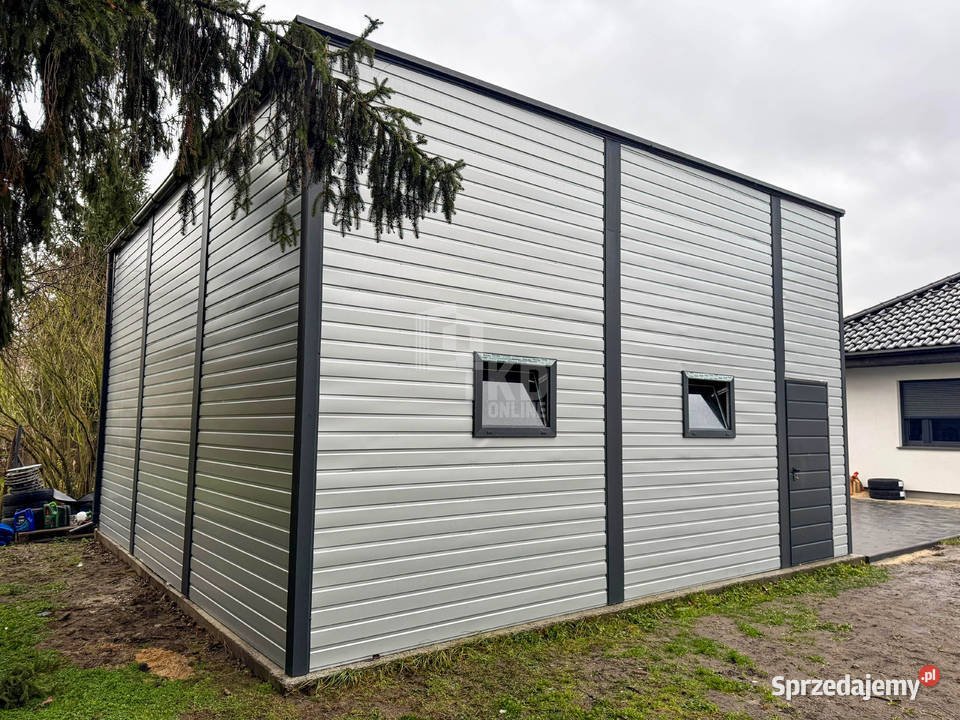 Hala blaszana Magazyn 7x8m 2x Brama 4x Okno Lidzbark Warmiński
