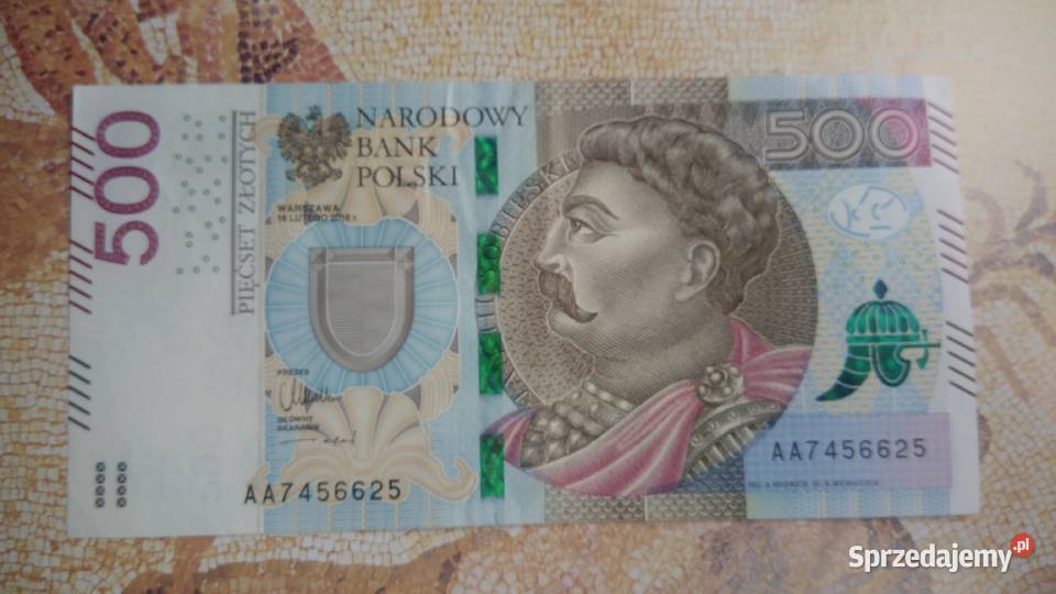 Banknoty 500pln AA AB AE małopolskie Kraków