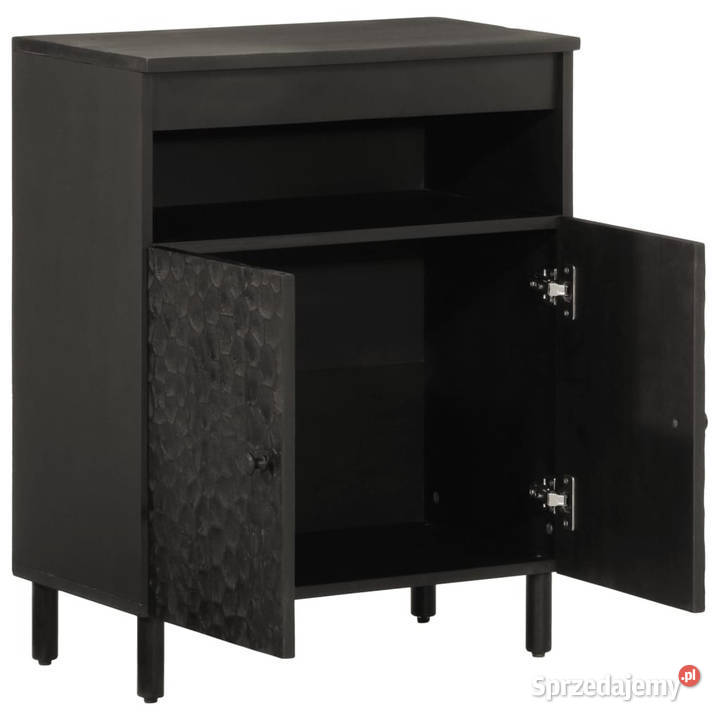 Szafka czarna 60x33x75 lite drewno mango mazowieckie Warszawa