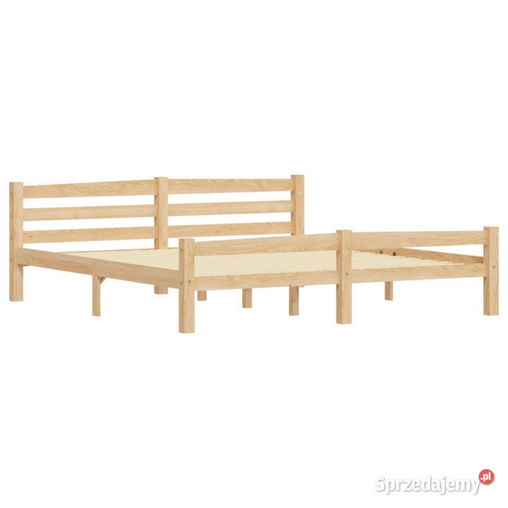 Rama łóżka z litego drewna sosnowego 180 x 200 206cm