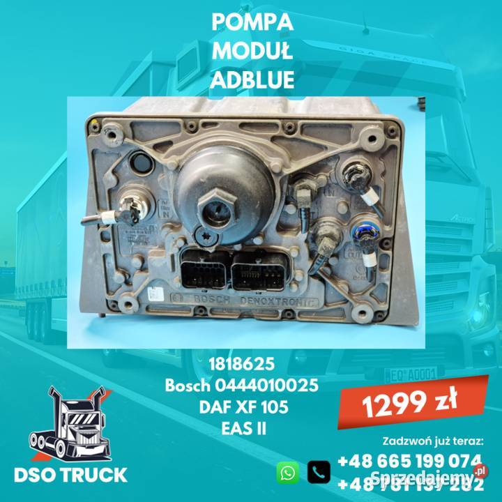 Pompa adblue Modul 1818625 Bosch 0444010025 DAF Zawichost