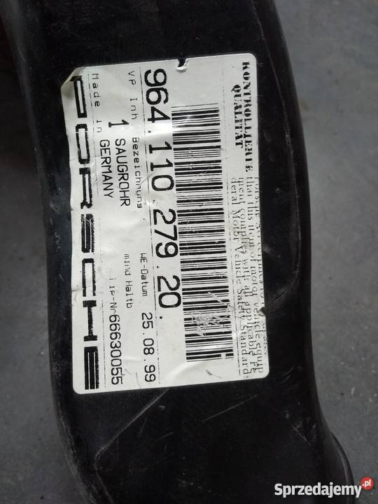 Rura dolotowa turbosprężarki Porsche 964 turbosprężarki Pilzno