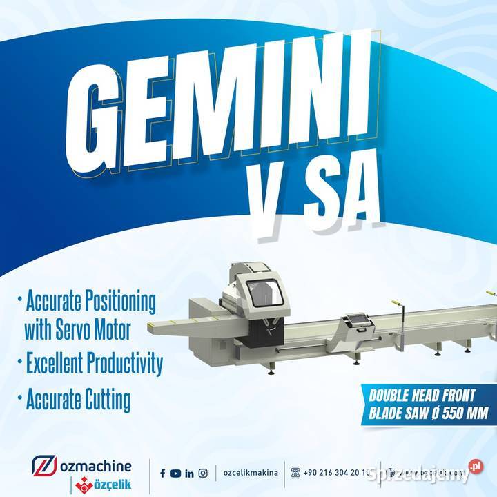 Piła dwugłowicowa GEMINI V SA 2 x tarcza 550mm kujawsko-pomorskie Obodowo