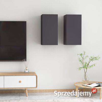 vidaXL Szafki telewizyjne 2 szare 305x30x60 Warszawa