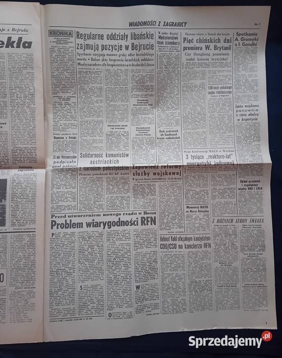 Trybuna Ludu 226 czwartek 23 września 1982 r wielkopolskie Koźminek